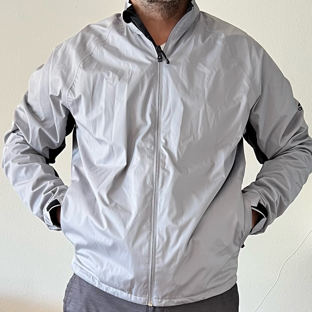 adidas climastorm Men's Light Gray Windbreaker